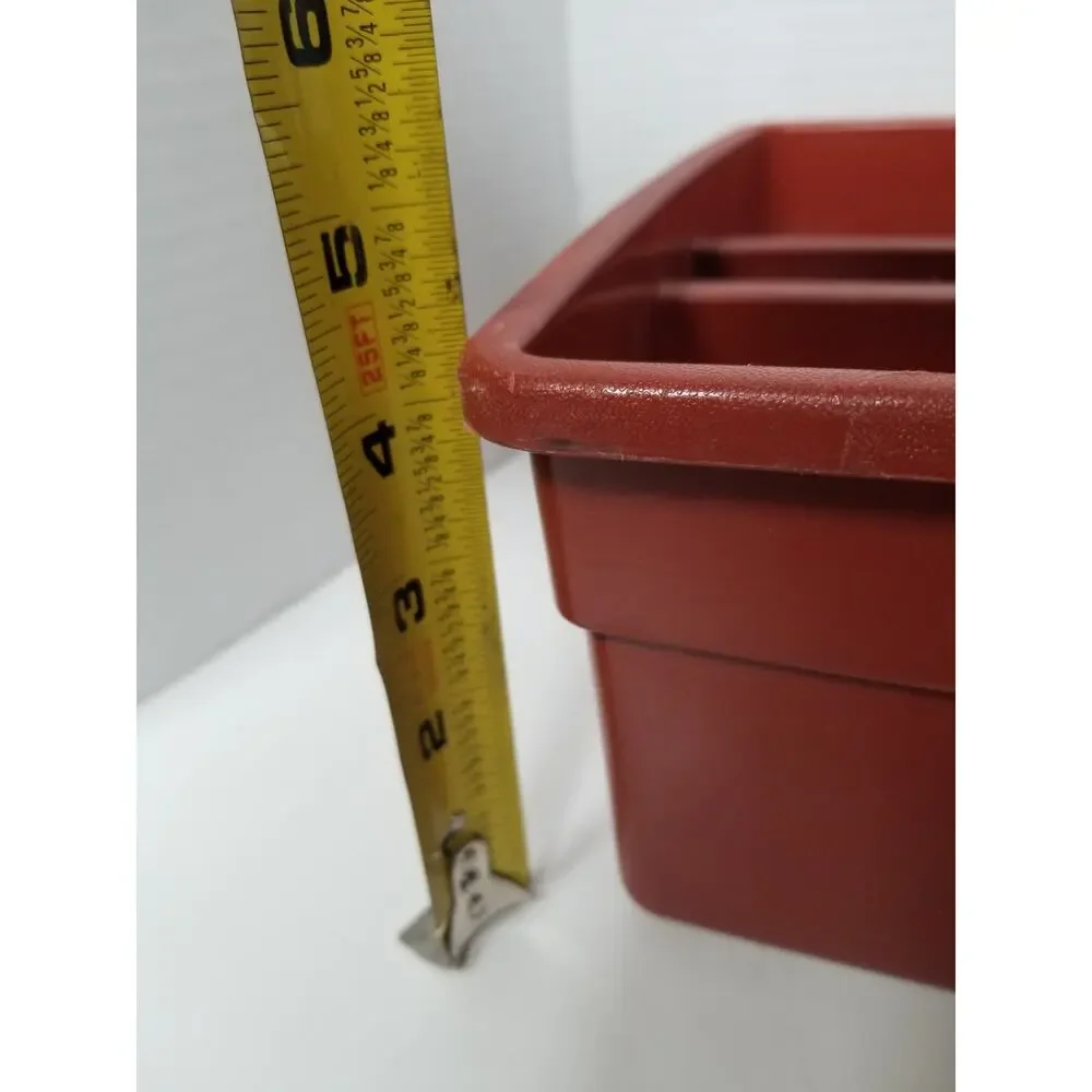 VTG Rubbermaid Burnt Orange Divided Caddy Retro Kitchen Gardening Tool Cleaning